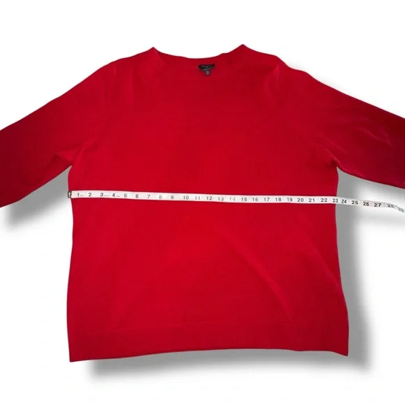 TALBOTS Audrey Cashmere Sweater - 2X Red Pop - Picture 9 of 11